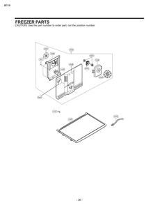 Freezer Parts Diagram and Parts List for GM-U652GQGP ASWCSE4 LG Refrigerator