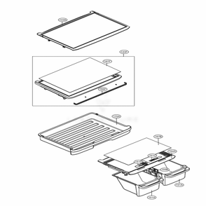 Refrigerator Parts Diagram and Parts List for 79432 ASWCSE3 LG Refrigerator