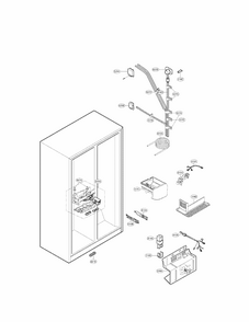 Ice And Water Parts Diagram and Parts List for 79551312014  Kenmore Refrigerator