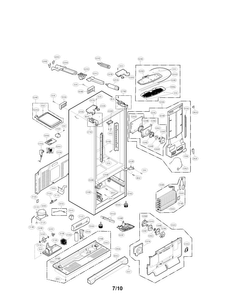 Case Parts Diagram and Parts List for LFX28978ST 00 LG Refrigerator