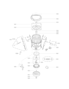Tub Assembl Diagram and Parts List for WT5270CW  LG Washer