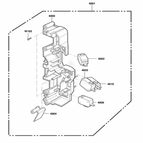 Latch Board Parts Diagram and Parts List for DOTRC11B ABKEDOM LG Wall Oven