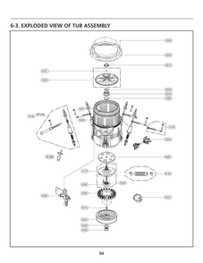 Tub Assembly Diagram and Parts List for T1642HGPSV ABWEVUS LG Washer