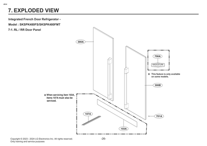 Diagram 1 Diagram and Parts List for SKSPK480FS ASWCNA0 LG Miscellaneous