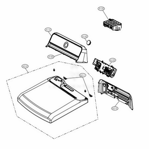 Control Panel And Plate Assembly Diagram and Parts List for DLGX7801WE ABWEEUS LG Dryer