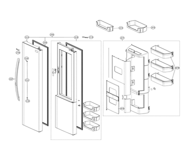 Refrigerator Parts Diagram and Parts List for 79551833411  Kenmore Refrigerator