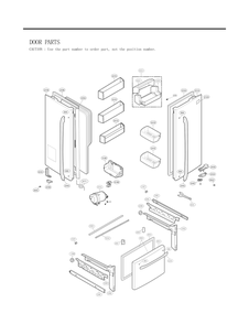 Door Parts Diagram and Parts List for GC-L258VKSD ASBCNA0 LG Refrigerator