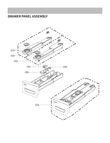 Drawer Panel Assembly Diagram and Parts List for WM6900HBA ABLEEUS LG Washer