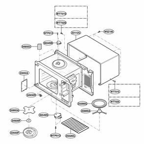 Oven Cavity Parts Diagram and Parts List for KCMS185JBL BKEKAD LG Wall Oven