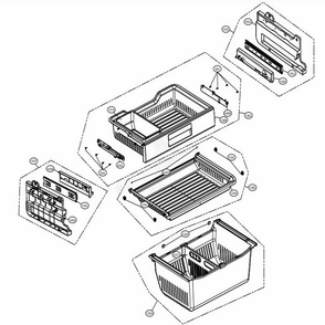 Freezer Parts Diagram and Parts List for 79993 ASTCSE1 LG Refrigerator