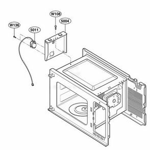 Sensor Parts Diagram and Parts List for 62463 CS1ESEA LG Wall Oven