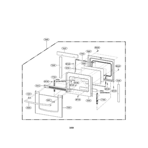 Door Diagram and Parts List for LRE30451ST 02 LG Range