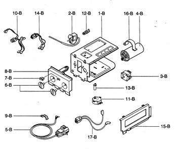 Control Box Assy Diagram and Parts List for 58075184500  Kenmore Air Conditioner