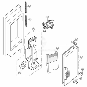 Ice Maker Parts Diagram and Parts List for 71032 ASWCSE1 LG Refrigerator