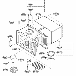 Oven Cavity Parts Diagram and Parts List for KCMS185JBT CB6EKAD LG Wall Oven