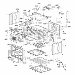 Lower Cavity Parts Diagram and Parts List for LWD3081ST ASTLLCA LG Range
