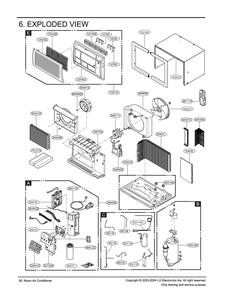 Diagram 1 Diagram and Parts List for LT1430CNR AT3AUSH LG Air Conditioner