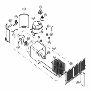 Mechanical Compartment Diagram and Parts List for UPSXB2627S ASTCNA1 LG Refrigerator