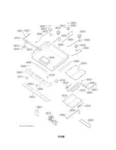 Burner Box Diagram and Parts List for LRG30357SW  LG Range
