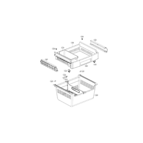 Freezer Diagram and Parts List for LFCS22520S 00 LG Refrigerator