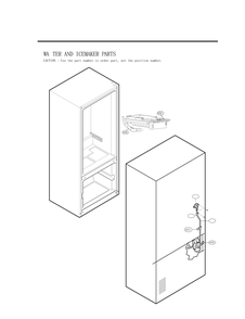 Ice Maker Parts Diagram and Parts List for GC-B258VKNM ASBCNA0 LG Refrigerator