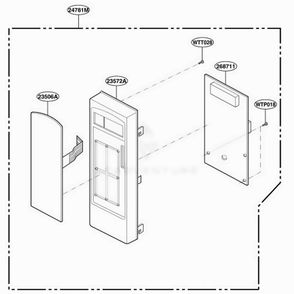 Part Location Diagram of 4781W1M298A LG CONTROLLER ASSEMBLY,KEYP