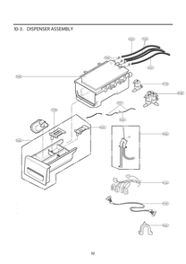 Dispenser Assembly Diagram and Parts List for 048231017473 ABWEVUS LG Washer