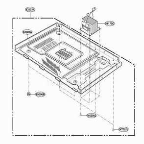 Base Plate Parts Diagram and Parts List for GT4175SPQ CW1EWRP LG Wall Oven
