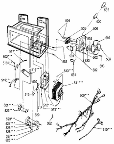 Switch And Microwave Diagram and Parts List for 7218915580  Kenmore Microwave