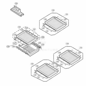 Refrigerator Parts 2 Diagram and Parts List for LRDN20720BK AWBCLGX LG Refrigerator