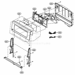 Controller Parts Diagram and Parts List for LRE3193SW FWHLLGA LG Range