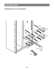 Refrigerator Rail Part Upsxb2627s 1 Diagram and Parts List for GR-L276DSDM ASTCNA0 LG Refrigerator