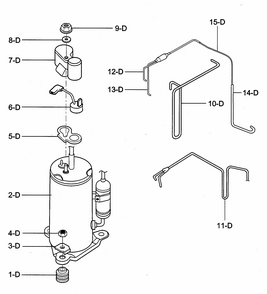 Part Location Diagram of 5416A20012D LG Compressor