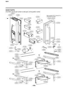 Door Parts Diagram and Parts List for GR-L28ANSXM ASTCNA8 LG Refrigerator