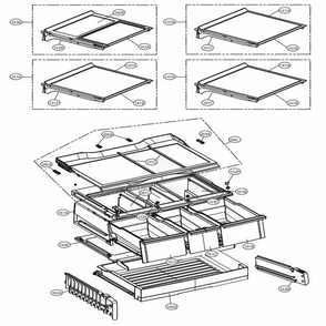 Refrigerator Parts Diagram and Parts List for LFXS30727S ASTCNA4 LG Refrigerator