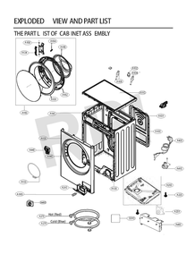 Diagram 1 Diagram and Parts List for WM1455HVA  LG Washer