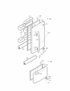 Door Part Diagram and Parts List for 79565009402  Kenmore Refrigerator