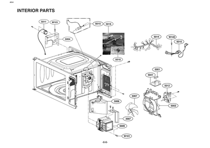 Interior Parts Diagram and Parts List for MSER2090S CSTELGA LG Miscellaneous