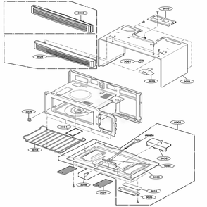 Oven Cavity Parts Diagram and Parts List for JVM1540DMBB CBKEGEU LG Range