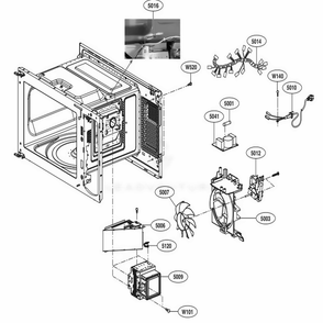 Interior Parts Diagram and Parts List for LMC0975AST CSSEAMZ LG Range