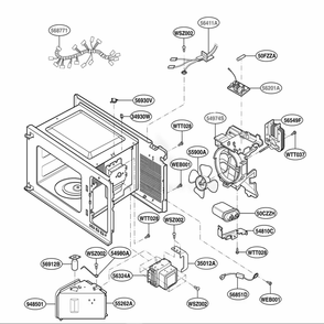 Part Location Diagram of 6877W1A506F LG HARNESS,SINGLE