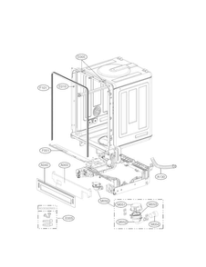 Case Parts Diagram and Parts List for LDF8764ST  LG Dishwasher