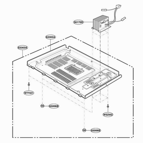 Base Plate Parts Diagram and Parts List for JES638BH CBKEGEU LG Range