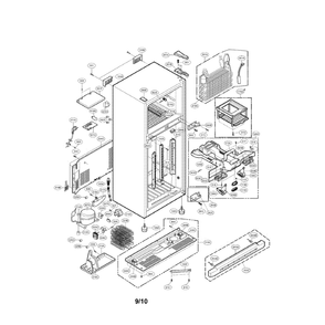 Case Diagram and Parts List for LRTN22320SW  LG Refrigerator