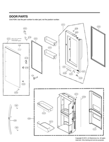 Door Parts 2 Diagram and Parts List for GR-J23GMKYM ASBCNA0 LG Refrigerator