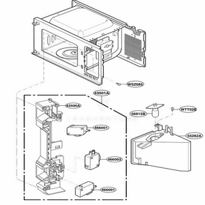 Latch Board Parts Diagram and Parts List for LSRM205ST CSBEVKG LG Range
