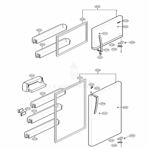 Door Parts Diagram and Parts List for 79433 ASTCSE5 LG Refrigerator