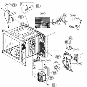 Interior Parts Diagram and Parts List for LSRM2085ST CSSESTD LG Range