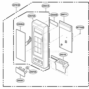 Part Location Diagram of 5020W2A160A LG BUTTON