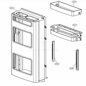 Part Location Diagram of AHC73535003 LG RAIL ASSEMBLY,SLIDE